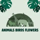 Animals Birds Flowers Cards