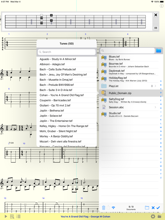 TEFview iPad screenshot 4 - Music app