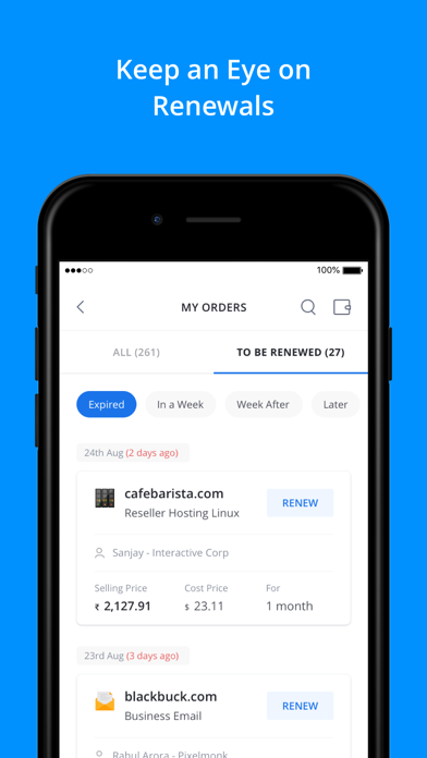 ResellerClub Screenshot