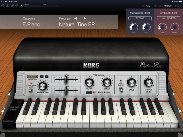 ภาพหน้าจอของ KORG Module Pro