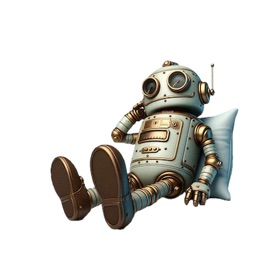 Sleeping Robot Stickers