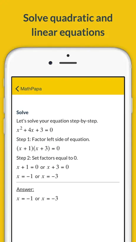 MathPapa - Algebra Calculator