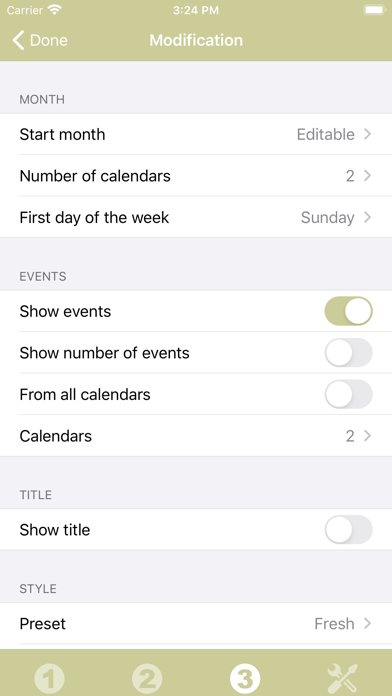 Calendar Widget Screenshot