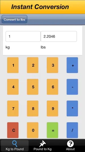 Pounds to Kilograms Converter screenshot 2