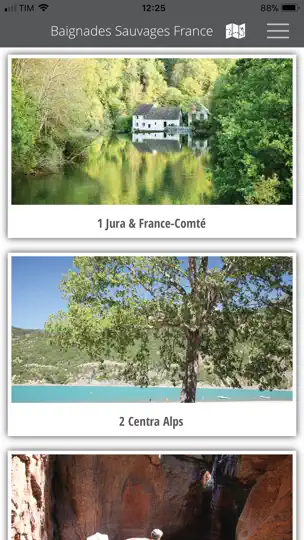 Capture d'écran de Baignades Sauvages France sur iPhone 1