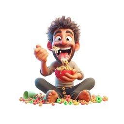 Messy Cereal Stickers