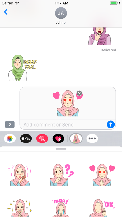 Screenshot #2 pour Hijab Girl Cute Stickers