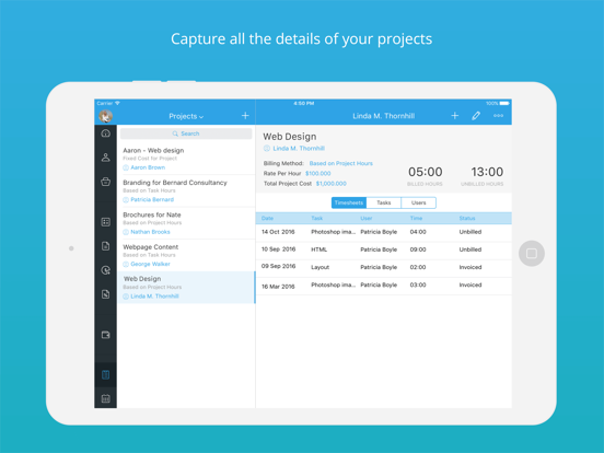 Zoho Invoice Maker App iPad screenshot 5 - Business app