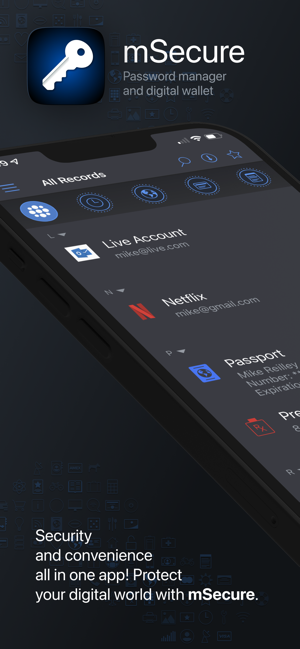 ‎mSecure - Password Manager Screenshot