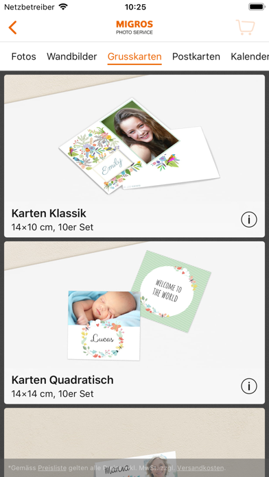 Migros Photo Service Screenshot