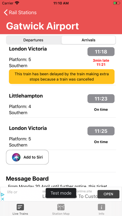 Train Times - Station Boards iPhone screenshot 6 - Travel app
