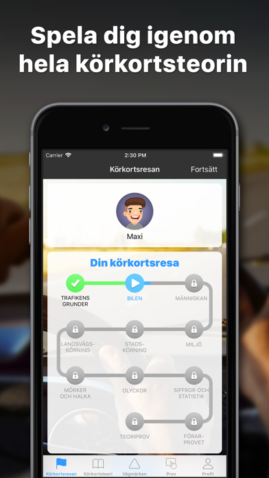 iKörkort App Store preview screenshot 5