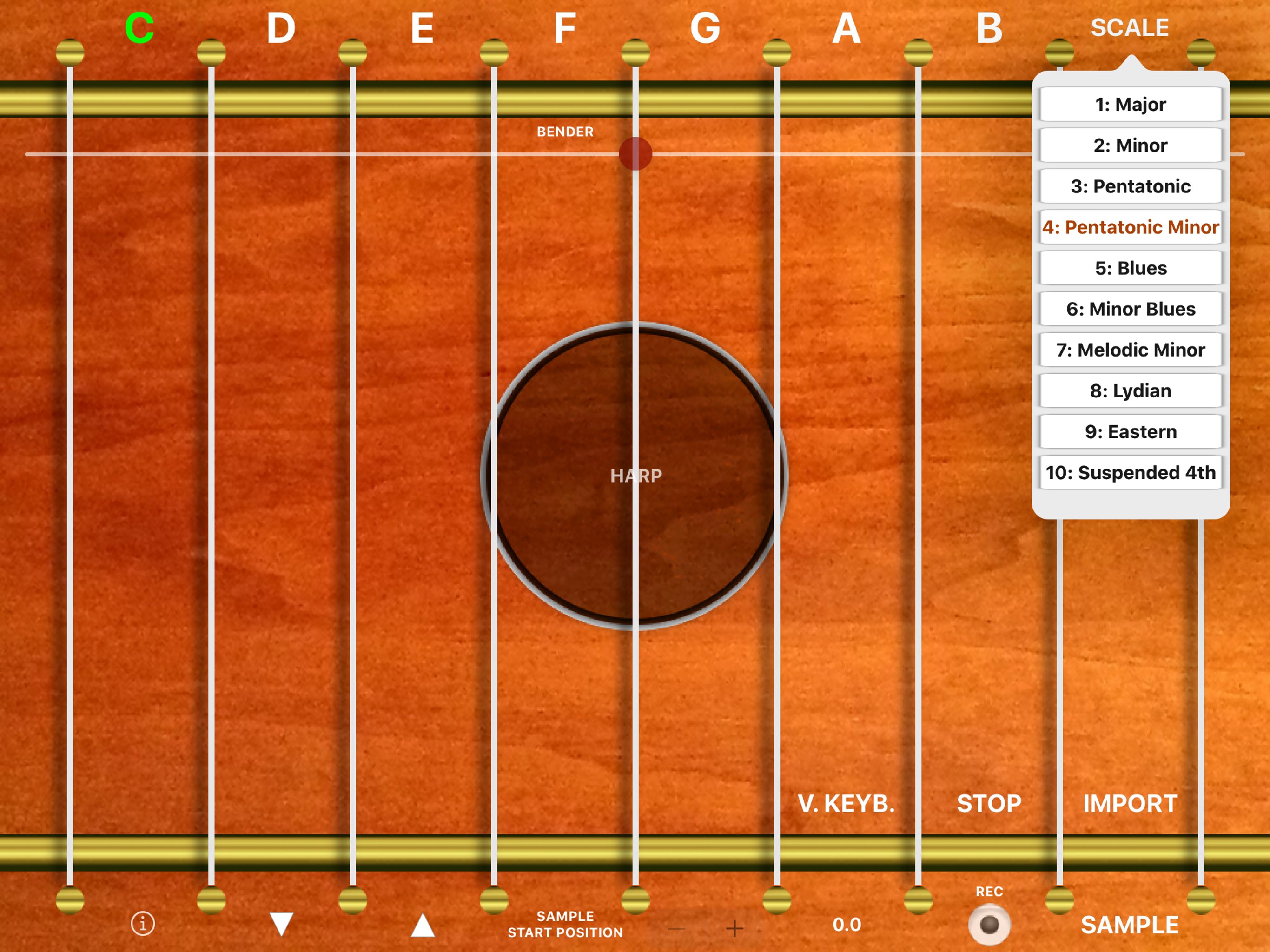 harpSampler screenshot 7