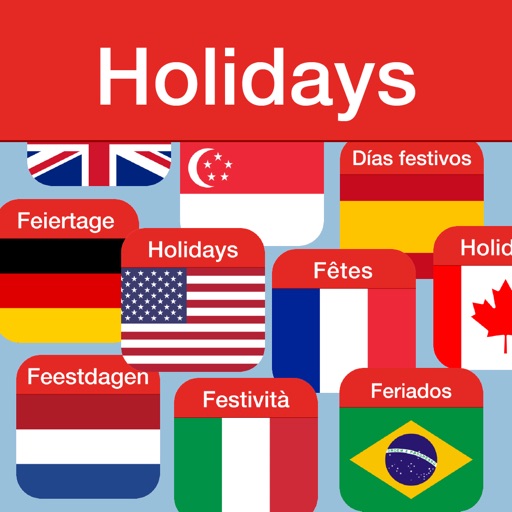 Holidays with country flags