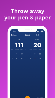 Bookbag: Spades Scorekeeper screenshot 2
