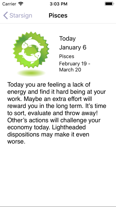Your Horoskope screenshot