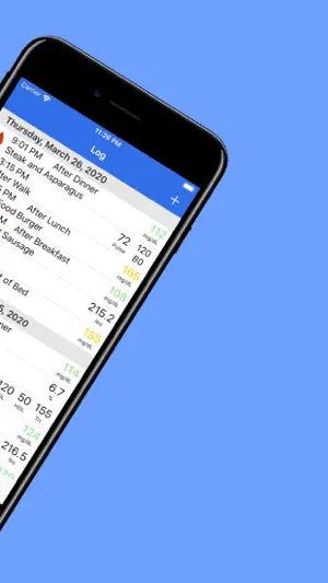 GLog : Glucose Logbook screenshot 2