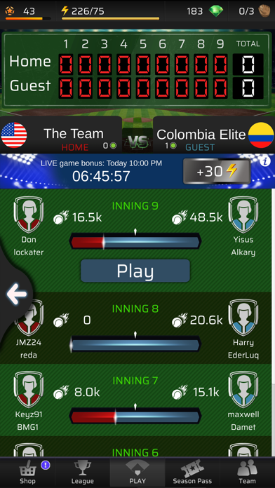 Homerun - Baseball PVP Game Screenshot