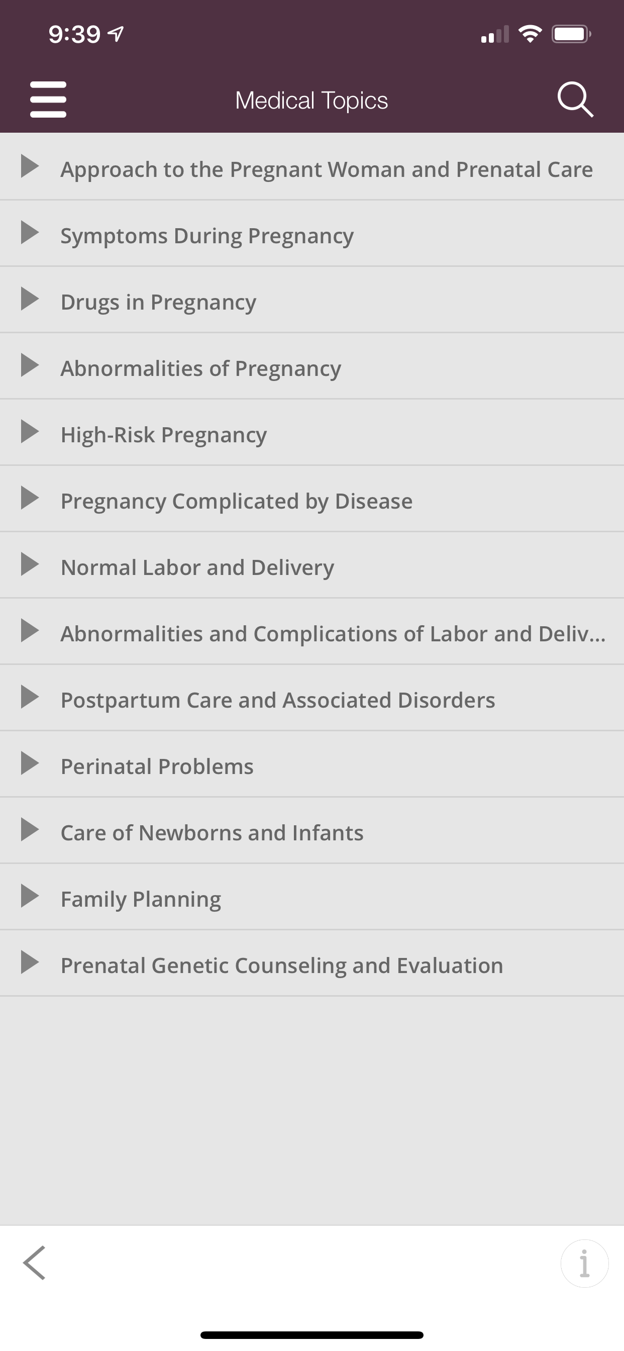 MSD Manual Guide to Obstetrics screenshot 3