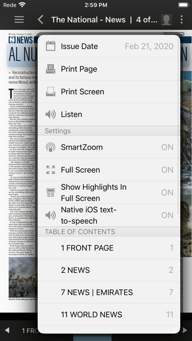 The National E-Reader iPhone screenshot
