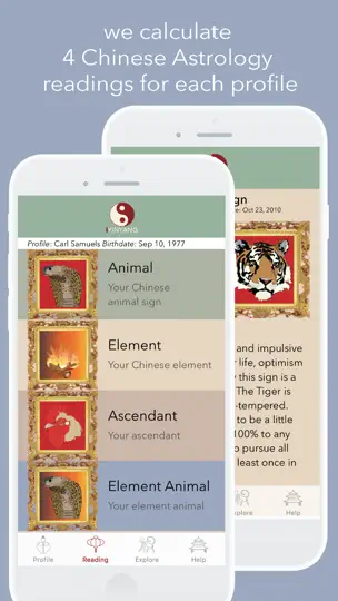 Capture d'écran de IYinYang Chinese Astrology sur iPhone 2