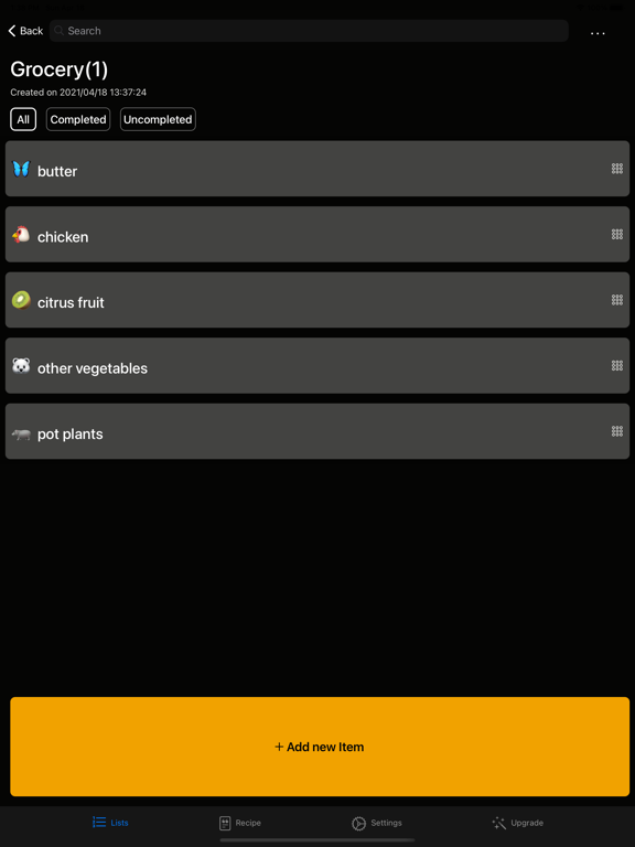 Screenshot #6 pour liste de course .