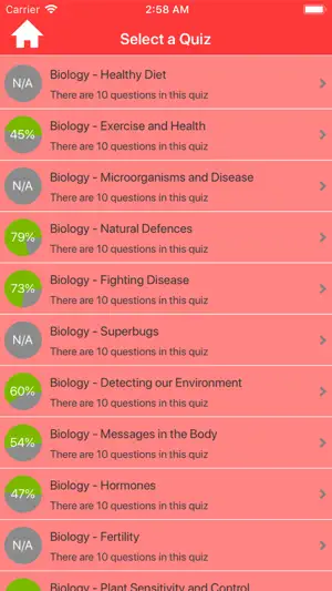 GCSE Science Quizzes screenshot 2