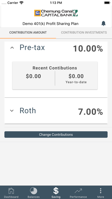 Chemung Canal Retirement App Screenshot