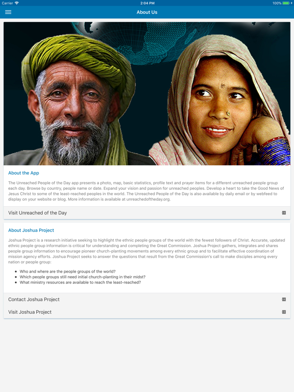 Unreached of the Day iPad screenshot 6 - Lifestyle app