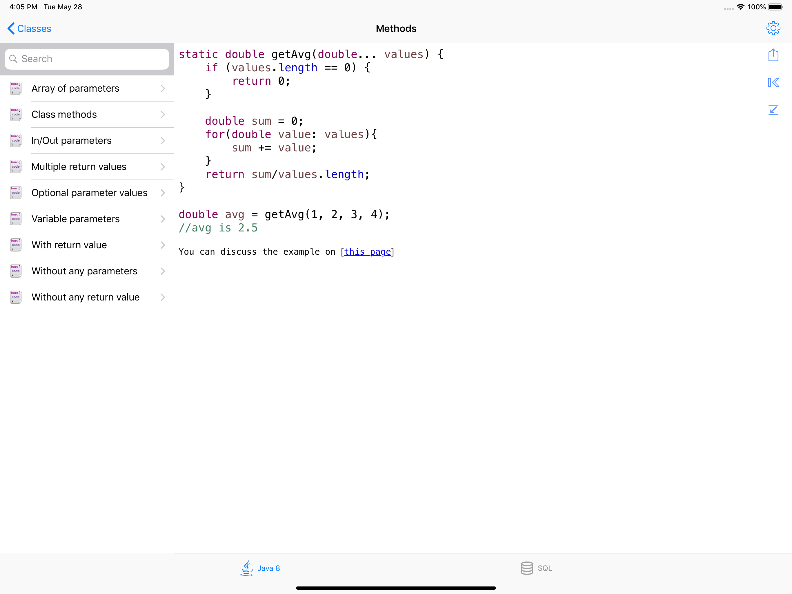 Java Recipes