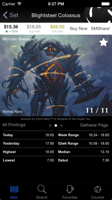 Screenshot #1 pour EchoMTG - TCG Card Pricing