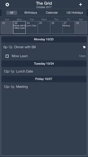 The Grid - Calendar screenshot 2