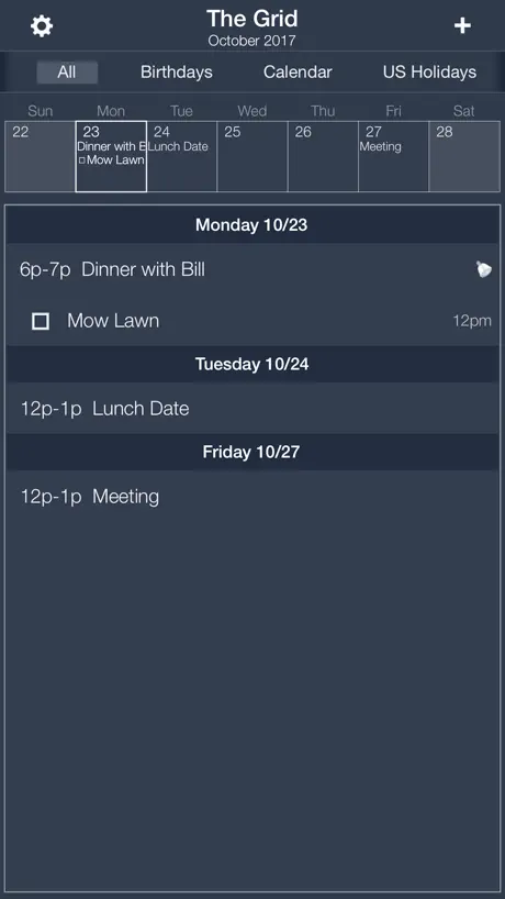 The Grid - Calendar