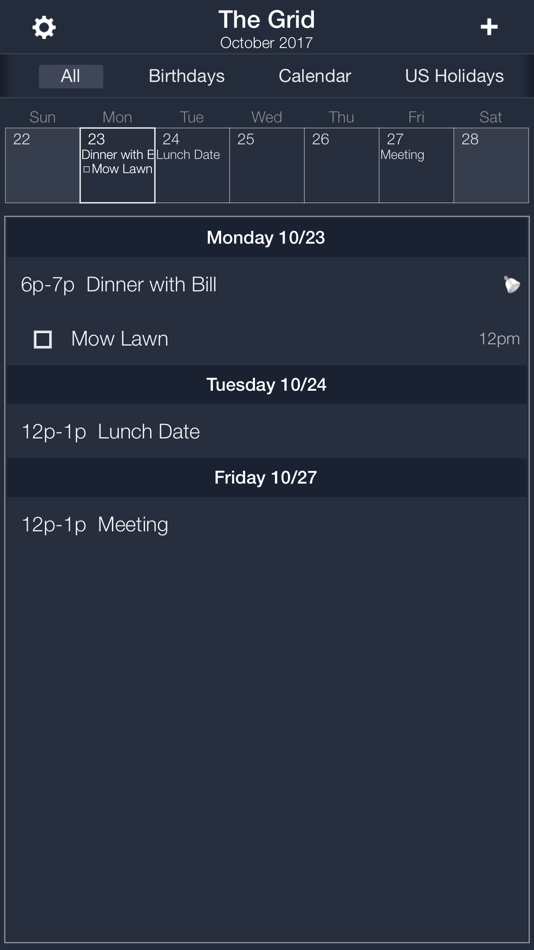 #2. The Grid - Calendar (iOS) 由: Birdsoft LLC