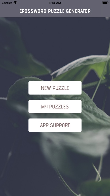 CrossWord Puzzle Generator