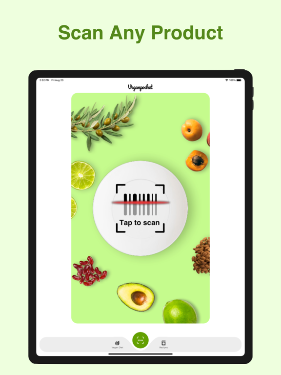 Vegan Pocket - Scan Food & Eat iPad screenshot 1 - Food & Drink app