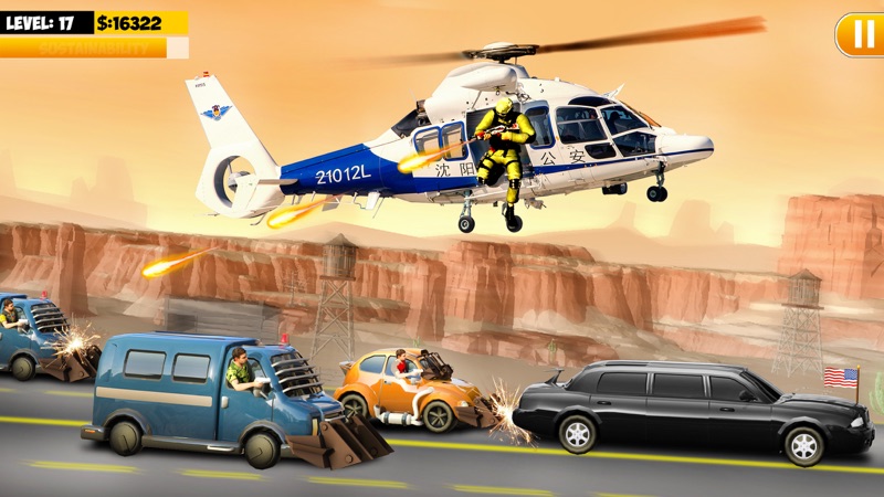 Juego de disparos de coches screenshot 1