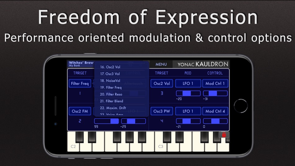 #4. Kauldron Synthesizer (iOS) Oleh: Yonac Inc.