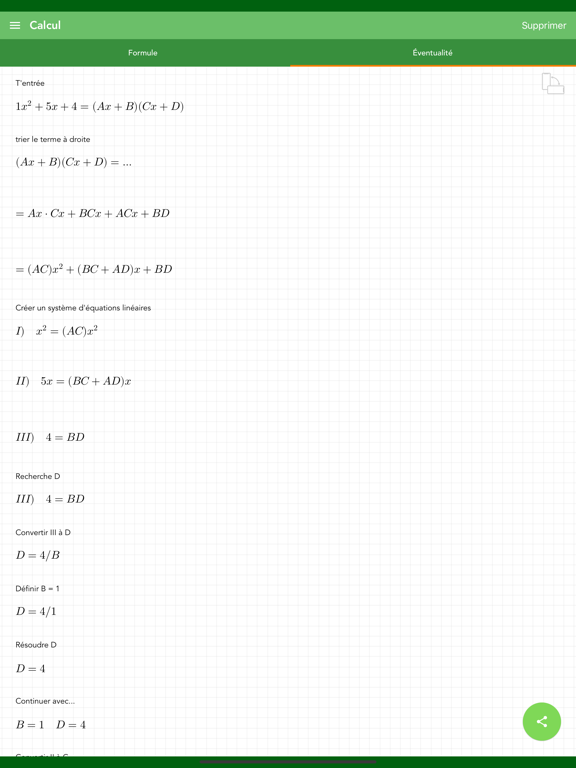Screenshot #5 pour Factorisation quadratique
