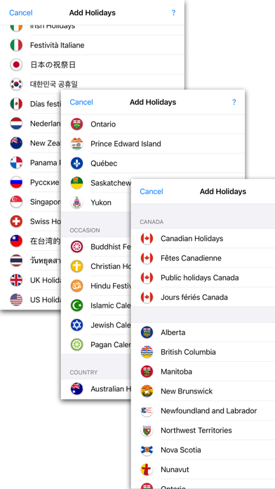 Canadian Holidays Screenshot 1 - AppWisp.com Canadian Holidays Screenshot 1 - AppWisp.com