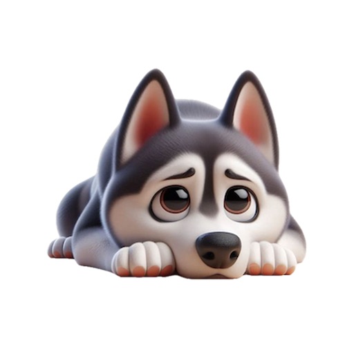 Sad Husky Stickers