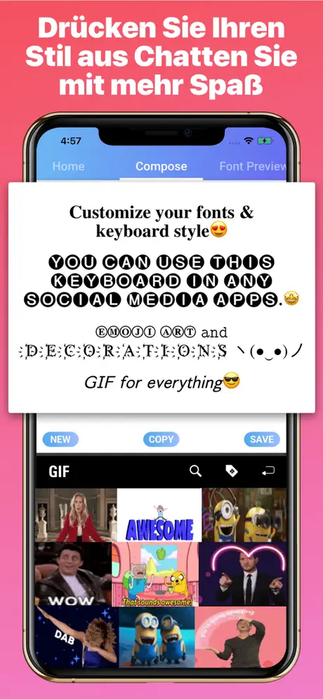 Schrift - Tastatur Hintergrund