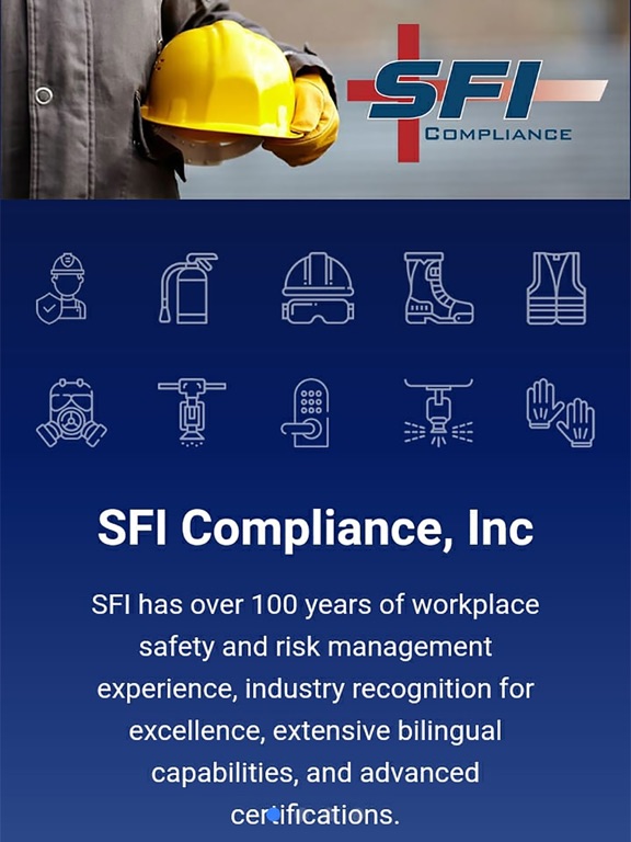 SFI Safety App iPad screenshot 1 - Business app