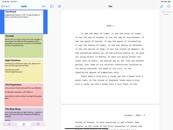 Storyist 4 iPad screenshot 1 - Productivity app