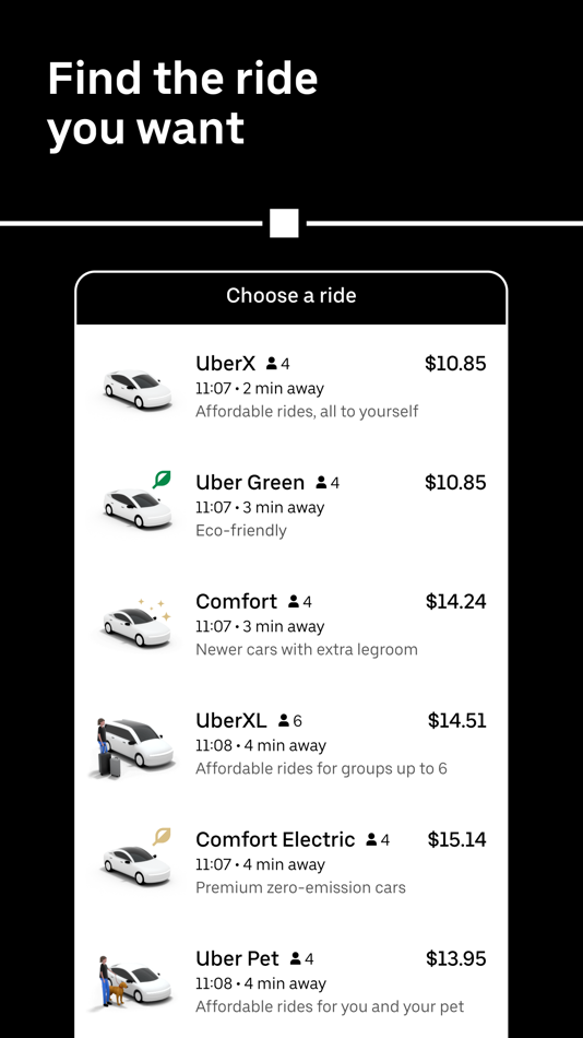 #4. Uber - Request a ride (iOS) Podle: Uber Technologies, Inc.