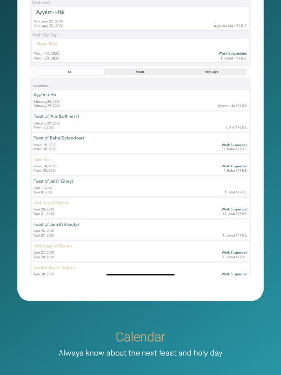 Bahá'í Prayers iPad screenshot 8 - Utilities app