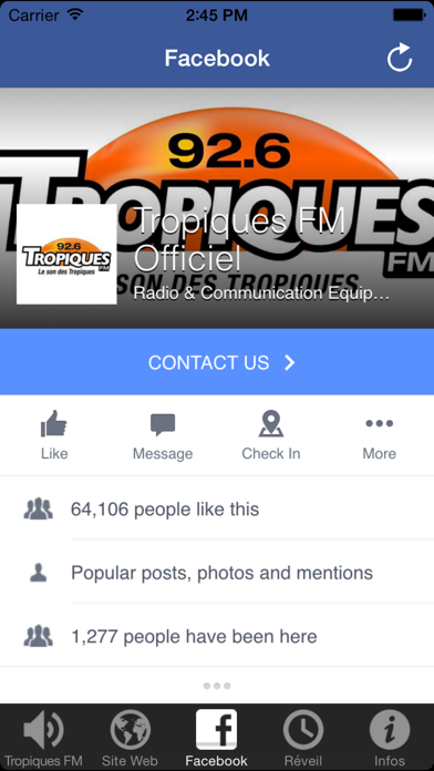 Screenshot #2 pour Tropiques FM Officiel