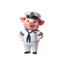 Navy Piglet Stickers