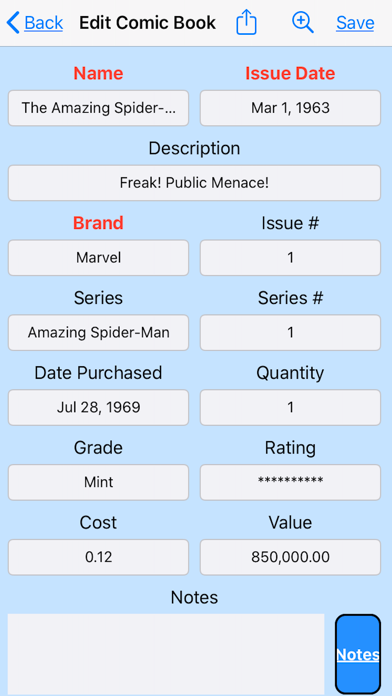 My Valuable Comic Books Screenshot 4 of 9