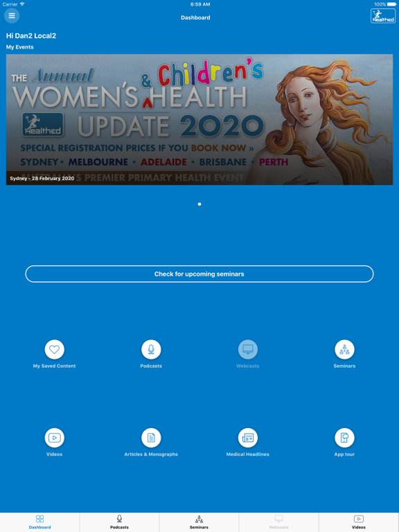 Healthed iPad screenshot 2
